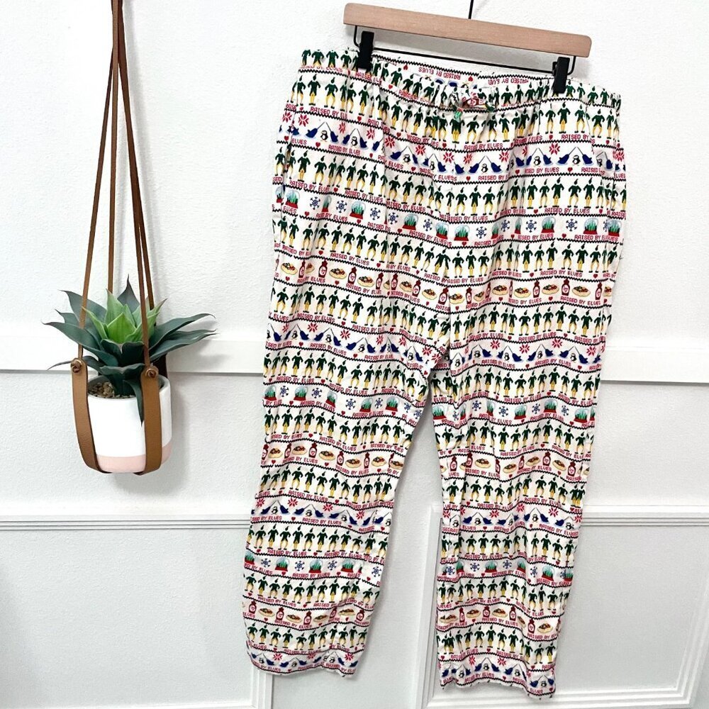 Hanna Andersson Adult Warner Bros Discovery Elf Flannel Pajama Pants XXL - Picture 1 of 6
